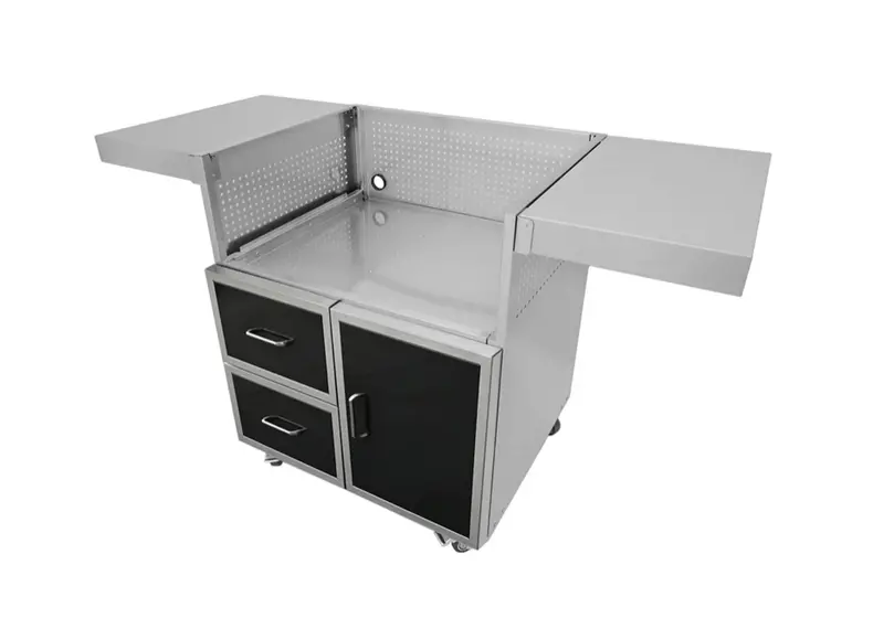 Wildfire 36-Inch Black Stainless Steel Grill Cart With Storage – Wf-Cart36-Cgg-Bss 1