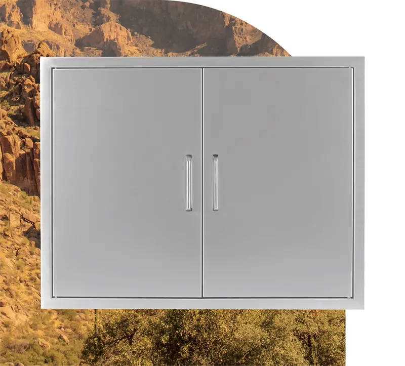 Wildfire 38 X 24-Inch Stainless Steel Double-Door Outdoor Cabinet 1