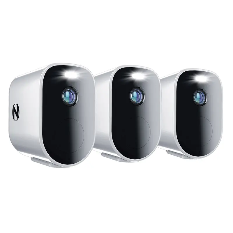 Wireless 2K Battery-Powered Spotlight Camera Trio With 2-Way Audio And Siren Alerts 1