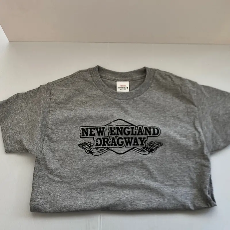 Youth Gray New England Dragway Short-Sleeve Tee 1