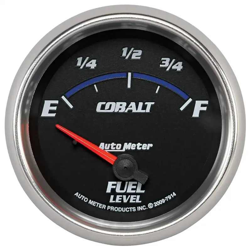 Autometer Cobalt Fuel Level Gauge – 2 5/8" Diameter, Electric, 0–90 Ohm Range (7914) 1