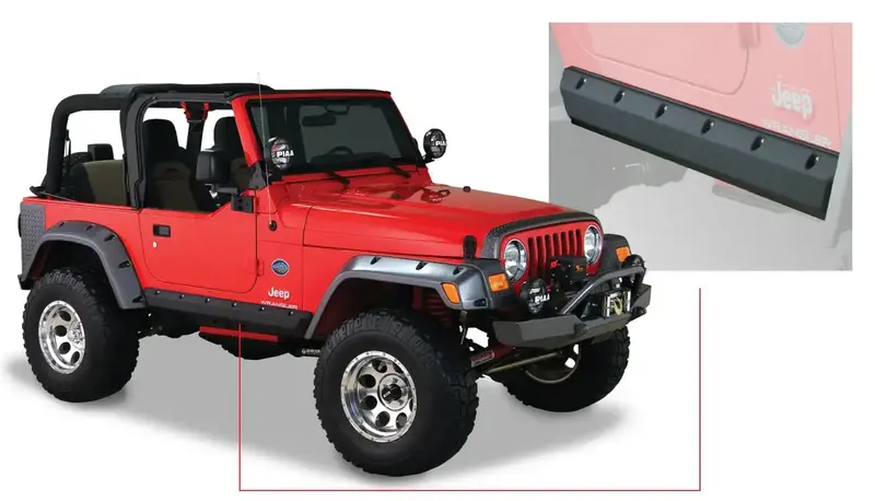 Bushwacker Trail Armor Pocket-Style Rocker Panel Guards 1