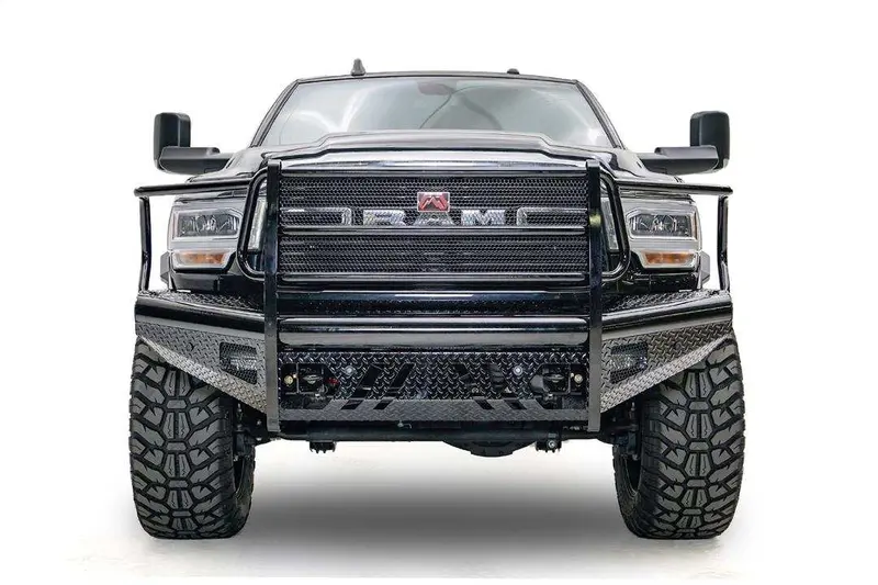 Fab Fours Dr19-S4460-1 Direct-Fit One-Piece Black Steel Front Bumper 1