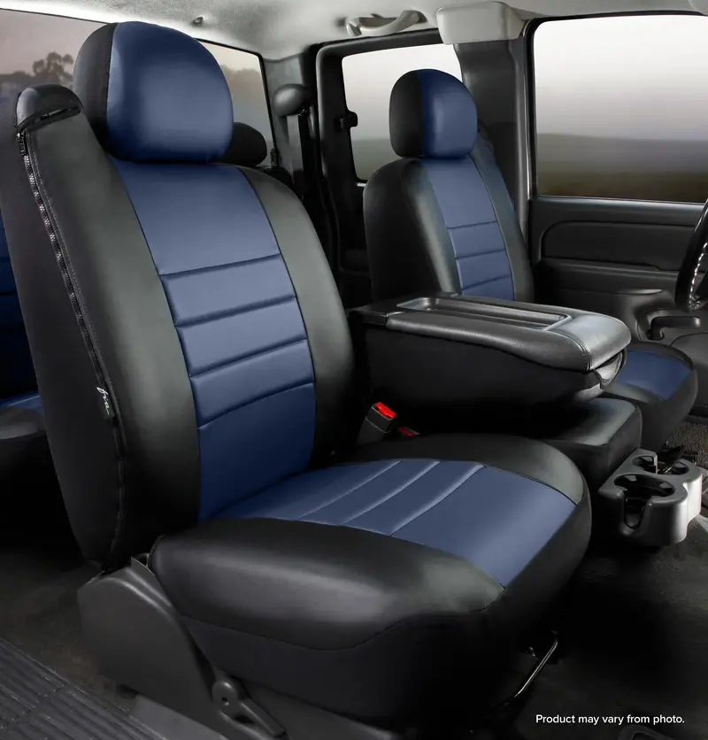 Fia Sl60 Series Blue Leatherlite Custom Front Seat Covers For Sl68-17 Models 1