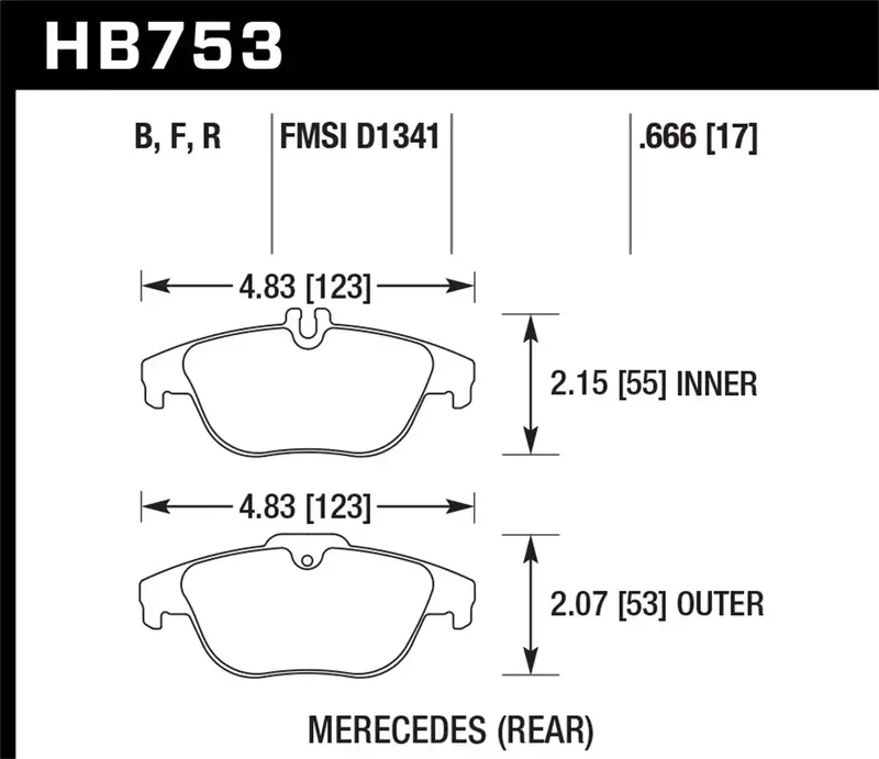 Hawk Performance Hps Front Brake Pads – 0.666" Thickness 1