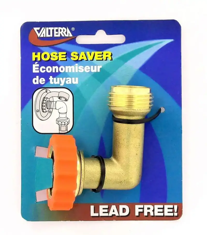 Hose Saver 90-Degree Left-Facing Elbow – 1/4" Compression Fitting, Protective Sleeve Included 1