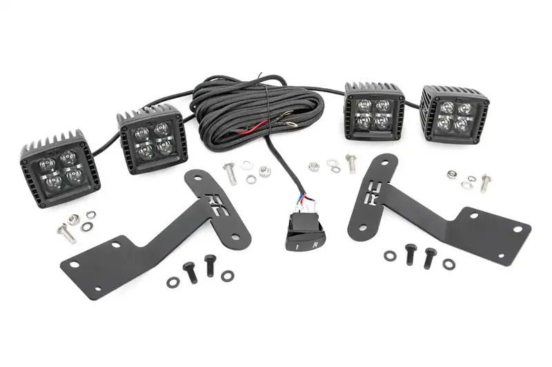 Rough Country Led Ditch Light Kit For Lower Windshield Mounting 1