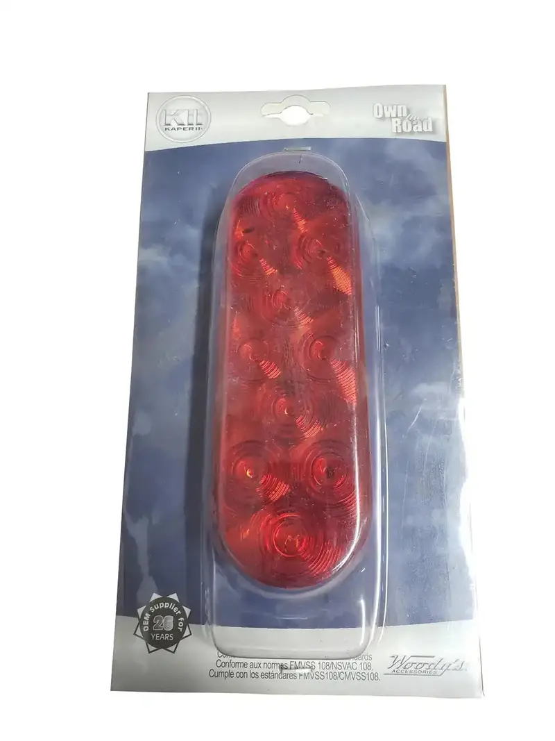 Valterra 6-Foot Led Oval Red Stop/Tail Light – Dot-Compliant, 12V Dc 1